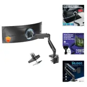 Heavy Duty Monitor-Arm for 17"-49" Ultrawide - Aluminum Full Motion Single Mo...