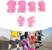SustVita Adjustable Skating Protective Kit, Knee Elbow Pad Guards with Good Cushioning for Kids 6 - 18 Years, Ideal for Roller Skating and Extreme Sports