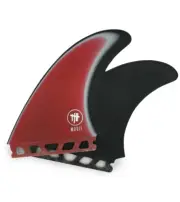 SURF FINS,MODII - TWINNIE 3 TONE FINS -TWIN FIN - RED, WHITE ,BLACK ( FUTURE C