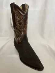 PASTIZAL BOOTS 7 GENUINE LEATHER BULL NECK POINTED TOE LEATHER LINING & SOLE