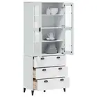 Viken Highboard Buffet Cabinet Storage Rack Kitchen Glass Display Shelf Cupboard