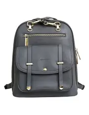 [Belle & Bloom] 5th Ave Leather Backpack in Charcoal