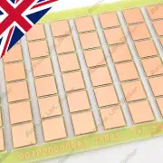 Double-sided copper pad PCB squares for Manhattan prototyping
