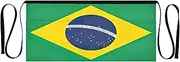 [Joitme] Brazil Flag Cooking Aprons, Short Apron with Pockets, Work Apron with Pockets, Brazil Flag