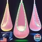 LFSMVT Light Up Kids Pod Swing Seat, Upgraded Kids Hanging Hammock Swing with