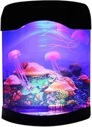 USB Jellyfish Aquarium Electric Aquarium Tank Night Lights Jellyfish Lights with Color Changing for Living Room Home Bedroom Desktop Decoration and Adults