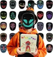 LED Mask for Kids, Light-Up Gesture Sensing Halloween & Cosplay Mask