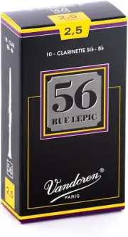 CR5025 56 Rue Lepic Bb Clarinet Reeds Box of 10, Strength 2.5