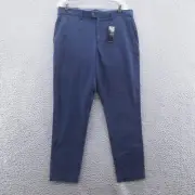 Banana Republic Mens Grayson Slim Tapered Fit Pants 33x32 Blue Striped NEW