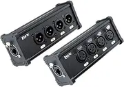 LyxPro 4 Channel 3 Pin Multi Network XLR Cable Breakout for Stage Sound Lighting and Recording Studio Male and Female to RJ45 Ethercon