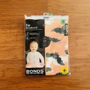 Bonds Baby Halloween Black Bat Orange Zip Wondersuit Size 000 BNIP