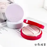 在飛比找蝦皮商城優惠-MISSHA 氣墊粉餅 紅絲絨 紅盒 持久遮瑕 水感保濕 金