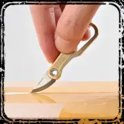 Brass Mini Foldable Knife Outdoor Camping Carabiner Portable Keychain EDC Tool