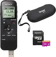 Sony ICD-PX470 Stereo Digital Voice Recorder Bundles SD Card Bundle + Hard Case