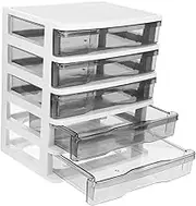 SOPOTUTU Multi-layer Storage Box Supplies Storage Drawers Organizer Desk Storage Office Desk Accessories Small Drawer Storage Organizer with Drawers Desk Organizer Drawers for White Plastic