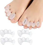 KIYOKI 2 Pairs Toe Spacers Bunion Corrector for Women/Men,Toe Separators Foot Alignment - Spreaders for Bunions, Hallux Valgus,Support Foot Fitness and Balance