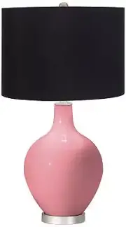 Haute Pink Ovo Table Lamp with Black Shade