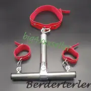 Couples Stainless Steel Frame Neck Collar Hand Restraint Wrist Bound Game