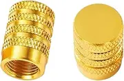 jiningxinxin 2PCS Motorcycle Wheel Tire Valve Caps Compatible with CRF450R CRF250R CRF150R CRF250X CRF450X(Gold)