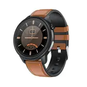 1.3 Inch Heart Rate Smart Watch Brown Leather Smart Watches