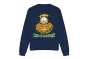 Garfield Unisex Adult Cat O Lantern Sweatshirt (Navy) - UTTV12453