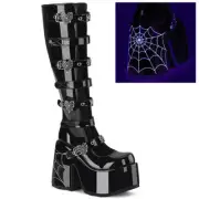 CAMEL-223 - Black Patent Boots