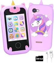 Joozfee Gifts for Girls Age 6-8 Kids Smart Phone Toys for Girls Age 5-7+ Teenage Easter Christmas Stocking Stuffers for Kids for 3 4 5 7 9 6 8 10 Year Old Girl Birthday Gift Ideas with 8G SD Card