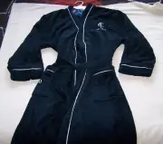 Carlton Blues AFL Mens Est Navy Blue Fleece Embroidered Dressing Gown Robe New