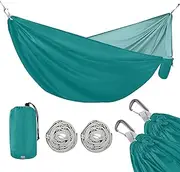Teal Solid Color Pure Plain Blue 330lb Capacity Hammocks for Camping with Hanging Rope Portable Hammock for Outside Camping Essentials Bases para hamacas para adultos