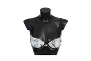 Roberto Cavalli Elegant Push-Up Bra in Blue Print