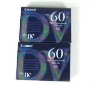 Pack Of 2 Canon Mini DV Digital Videocassette DVM E60 60 Min SP 90 Min LP