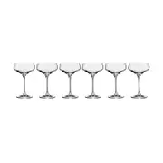 6pc Krosno Avant-Garde 290ml Stemmed Cocktail Glass Set - Clear