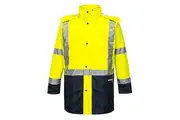 Huski Mens Farmwear Hi-vis Waterproof Jacket K8104 - Yellow/Navy