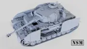NSM Destroyed German Panzer IVH, For Bolt Action, Achtung Panzer