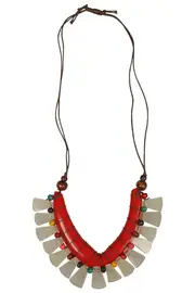Resin Tusks And Fan Blades Necklace--ADO-ANA-7943