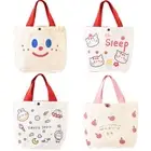 Cartoon Mini Handbags Canvas Storage Bags Fashion Lunch Bag Women