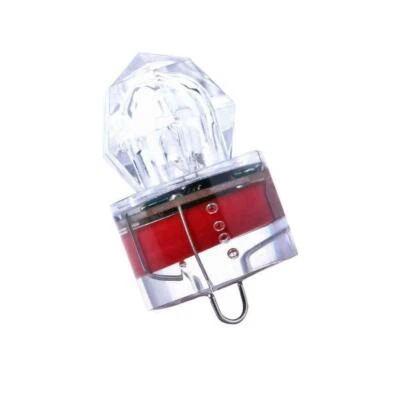 LED Flash Fishing Light Deep Drop Underwater Diamond Squid Strobe Bait Lure Lamp