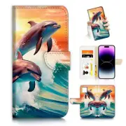 ( For iPhone 11 ) Wallet Flip Case Cover AJ26838 Dolphin