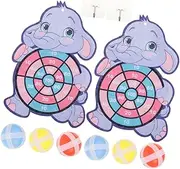 2 Sets Sticky Ball Dart Board Gorbs Sticky Balls Bounce and Catch Game Sticky Ball Game Dartsboard Pattern Board Game Sticky Balls for Ceiling Blue Plastic