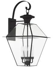 Livex Lighting 4-Light Black Outdoor Wall Lantern