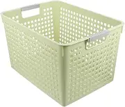 Versatile Plastic Laundry Basket Large Storage Hamper Lid for Toys Sports Gear