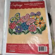 Craftways Plastic Canvas Butterflies And Posies Wall Hanging
