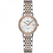 【浪琴】 LONGINES Elegant 優雅系列真鑽機械手錶女錶-珍珠貝x雙色/25.5mm L43095887