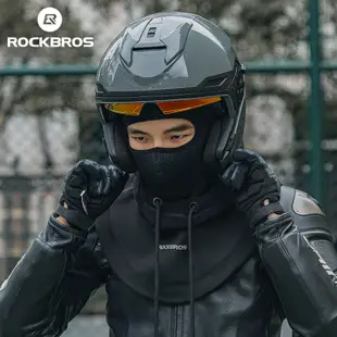 Rockbros 自行車圍巾冬季保暖帽防風全面罩套頭飾自行車摩托車頭盔襯裡頭巾天鵝絨腳踏車
