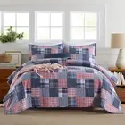 Cotton Bedding Quilt Sets Reversible All Season Real Patchwork Coverlet Sets ...