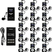 Retekess T130 Church Translation System, Tour Guide Audio System, High Sound Quality Reproduction, Interpreter Device for Court,School(1 Transmitter 15 Receivers and 1 USB Charger)