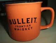 Bulleit Frontier Whiskey Ceramic Orange Coffee Mug Cup