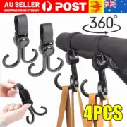 4×Pram Hook Baby Kids Stroller Hooks Shopping Bag Clip Carrier Pushchair Hanger