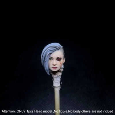 Delicate Painted 1/24 Cyberpunk Girl Head Sculpt For 2.5" mega Joytoy Figure