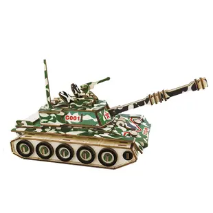 立體拼圖木制仿真軍事坦克模型木質3D立體拼圖兒童益智航母玩具地攤貨